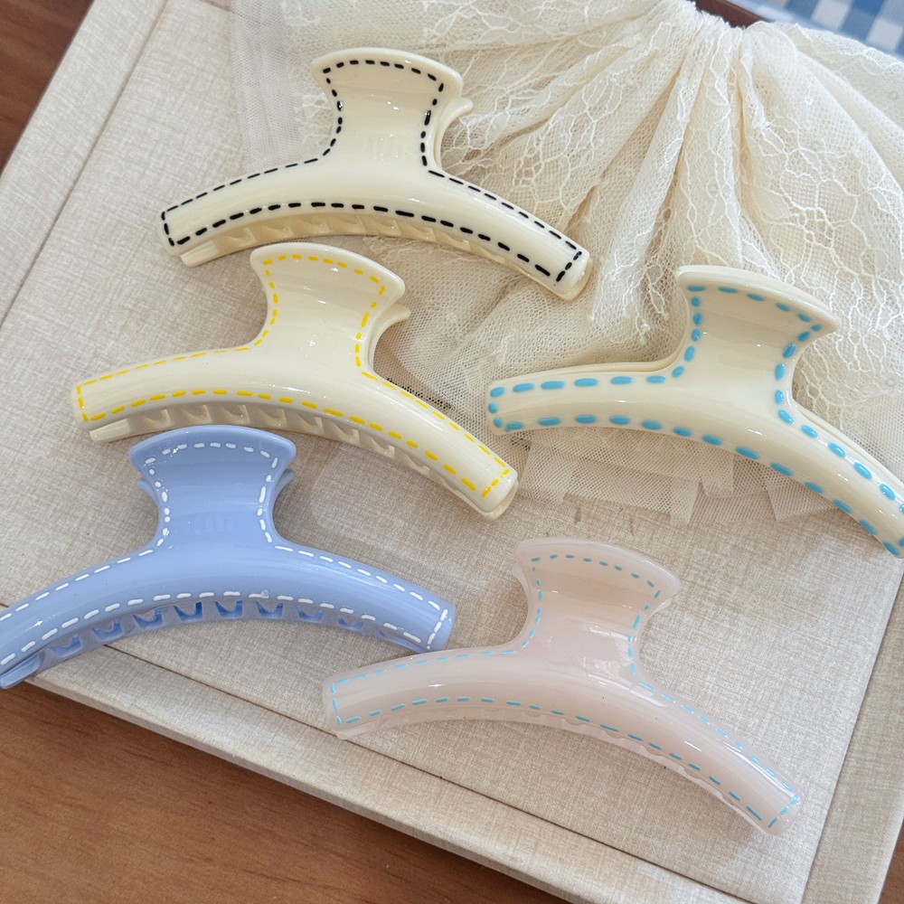 Kẹp càng cua vòng cung viền nét đứt (12,5cm)