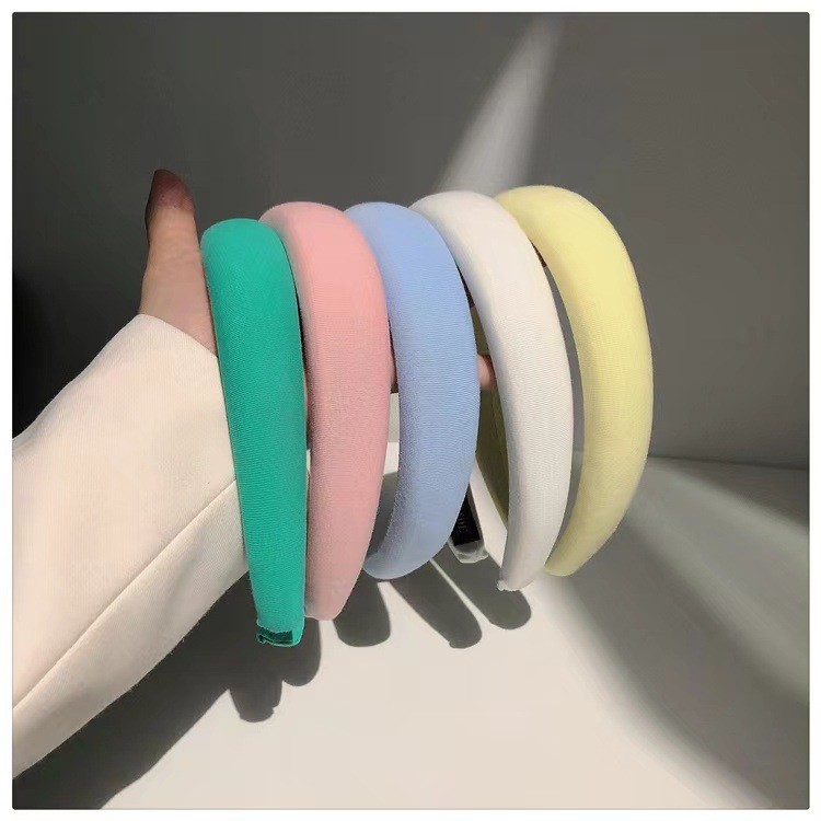 Bờm vải phồng trơn màu macaron