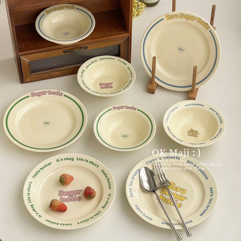 Đĩa sứ Sugar holic Ok Maji