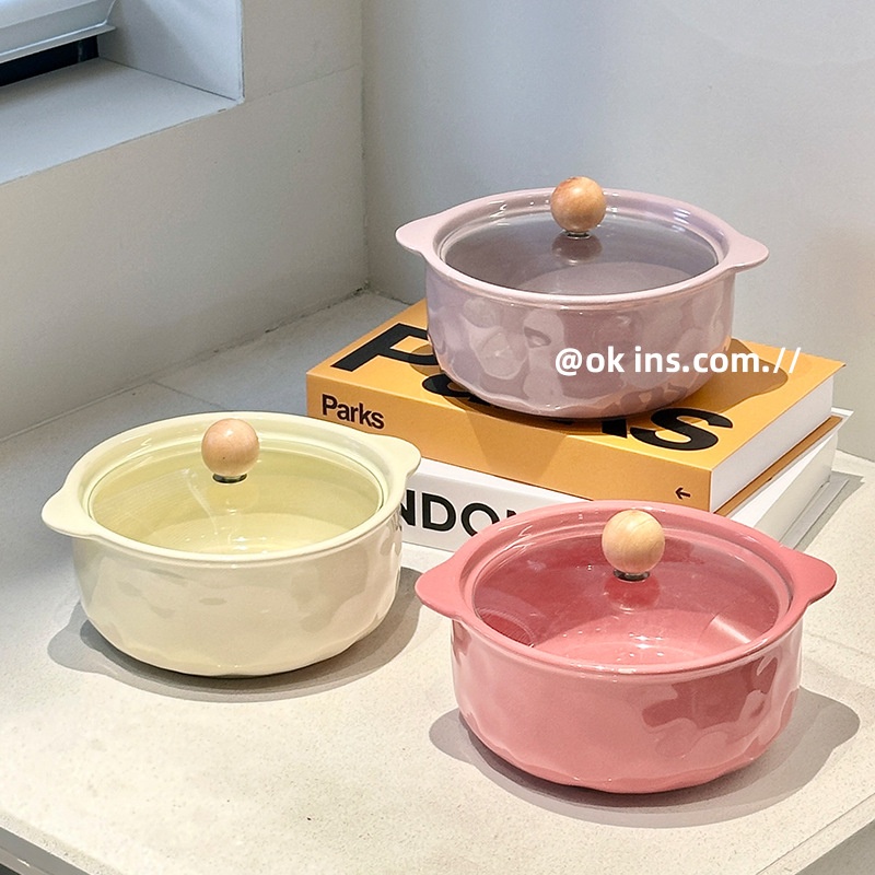 Bát sứ kèm nắp thủy tinh