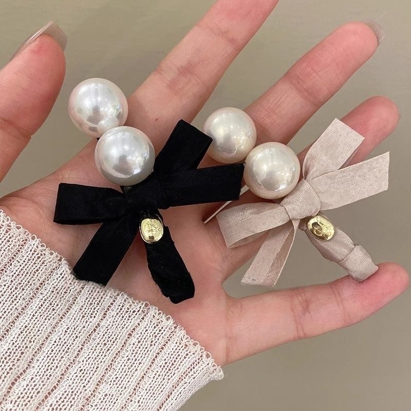 Kẹp tóc Nơ ngọc trai
