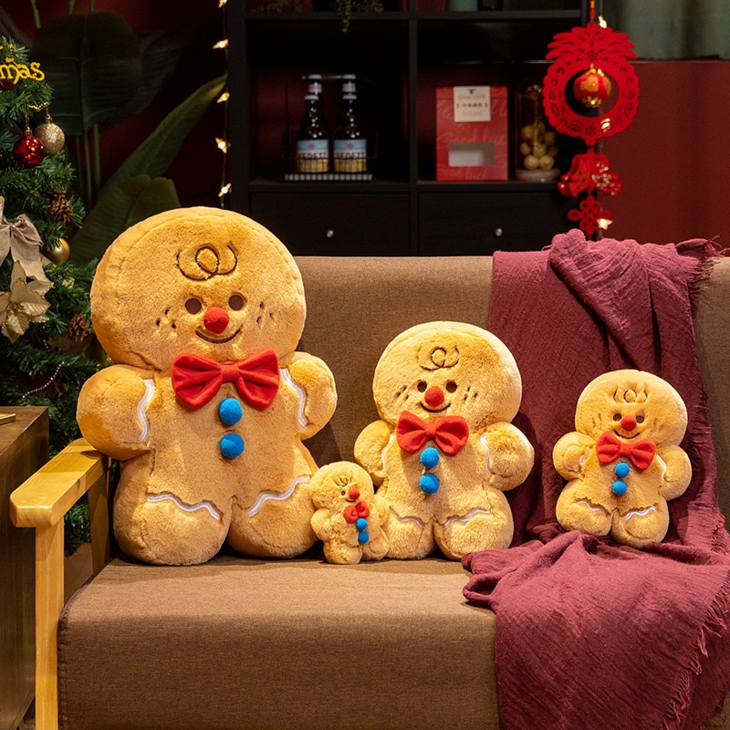 Ginger man bông đeo nơ đỏ