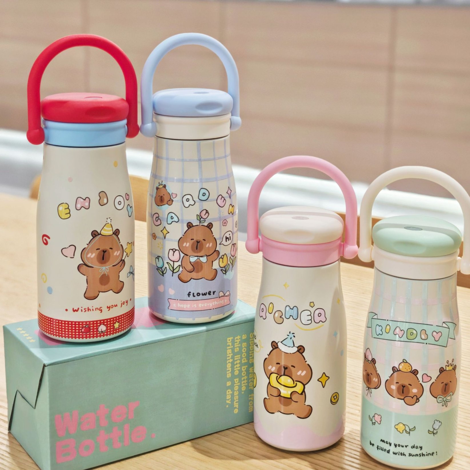 Bình giữ nhiệt Capybara có quai xách (500ml)