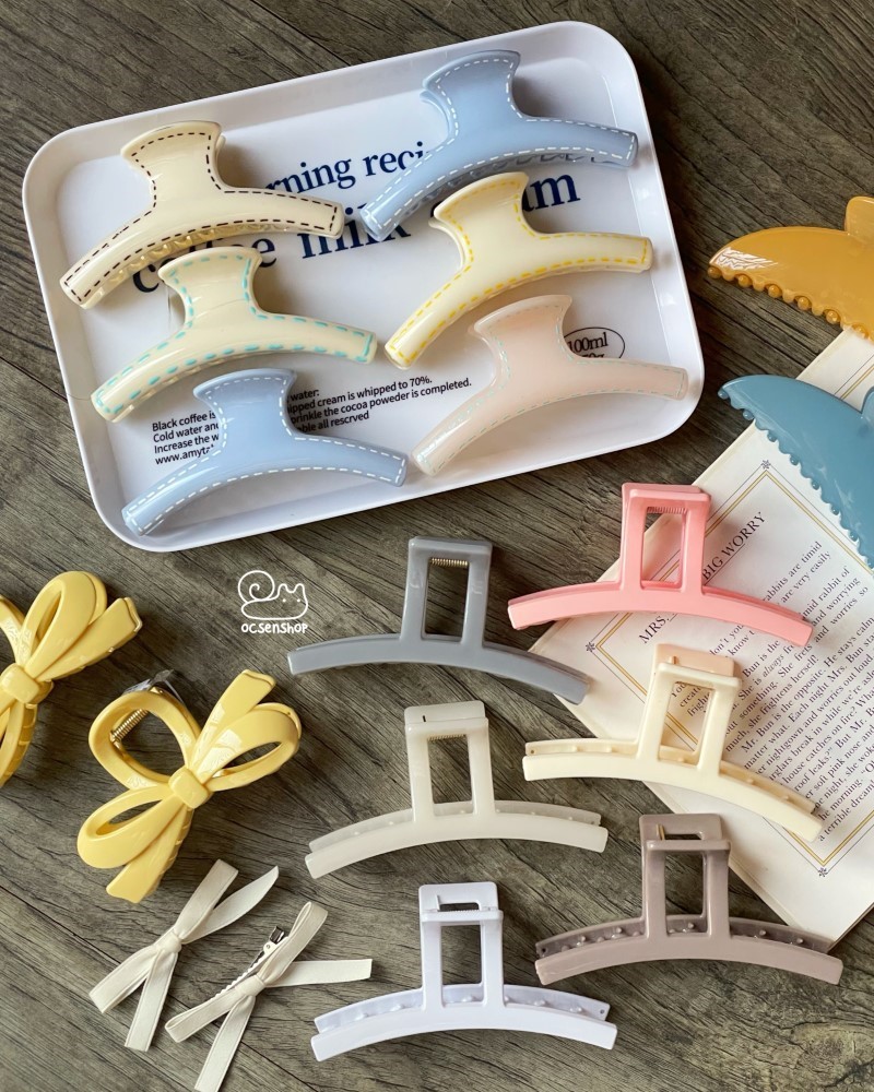 Kẹp càng cua vòng cung viền nét đứt (12,5cm)
