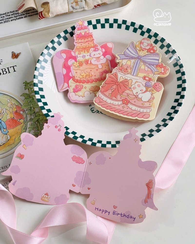 Thiệp nhỏ hình Bánh gato (8,7x11,8cm)