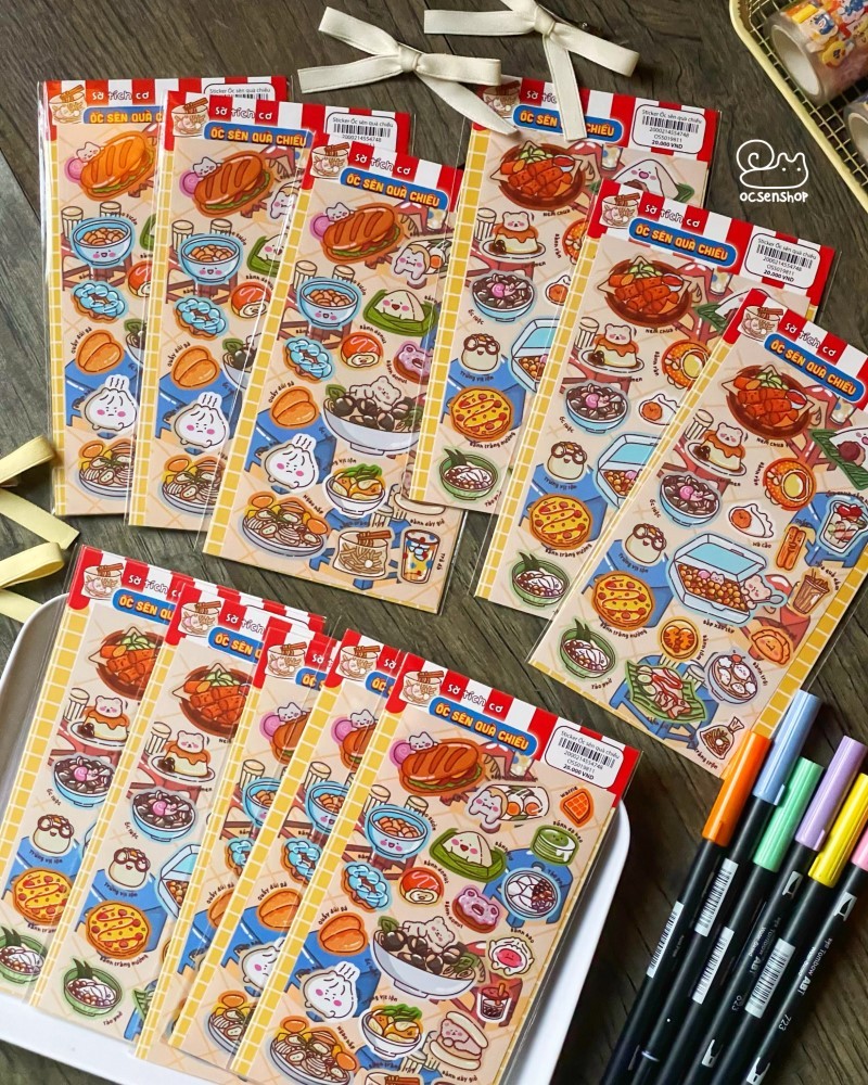 Sticker Ốc sên quà chiều