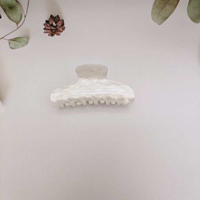 Kẹp càng cua Bán nguyệt marble nhũ (9cm)
