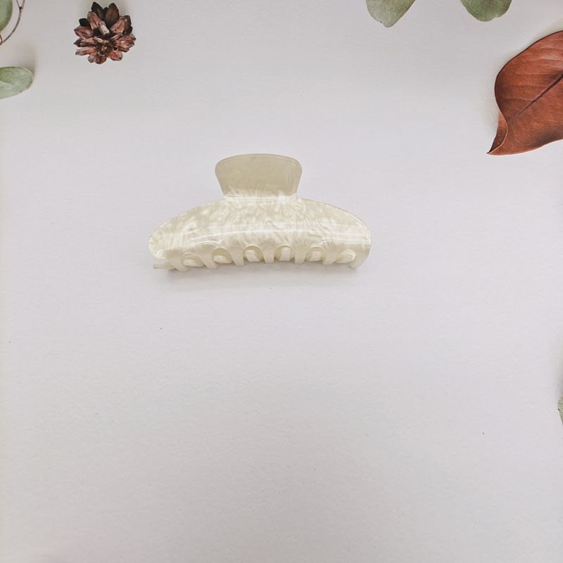 Kẹp càng cua Bán nguyệt marble nhũ (9cm)