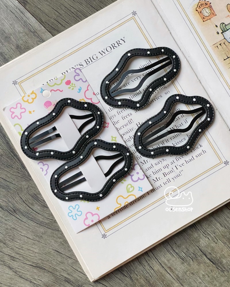 Set kẹp tóc chấm bi nhiều hình (2c)