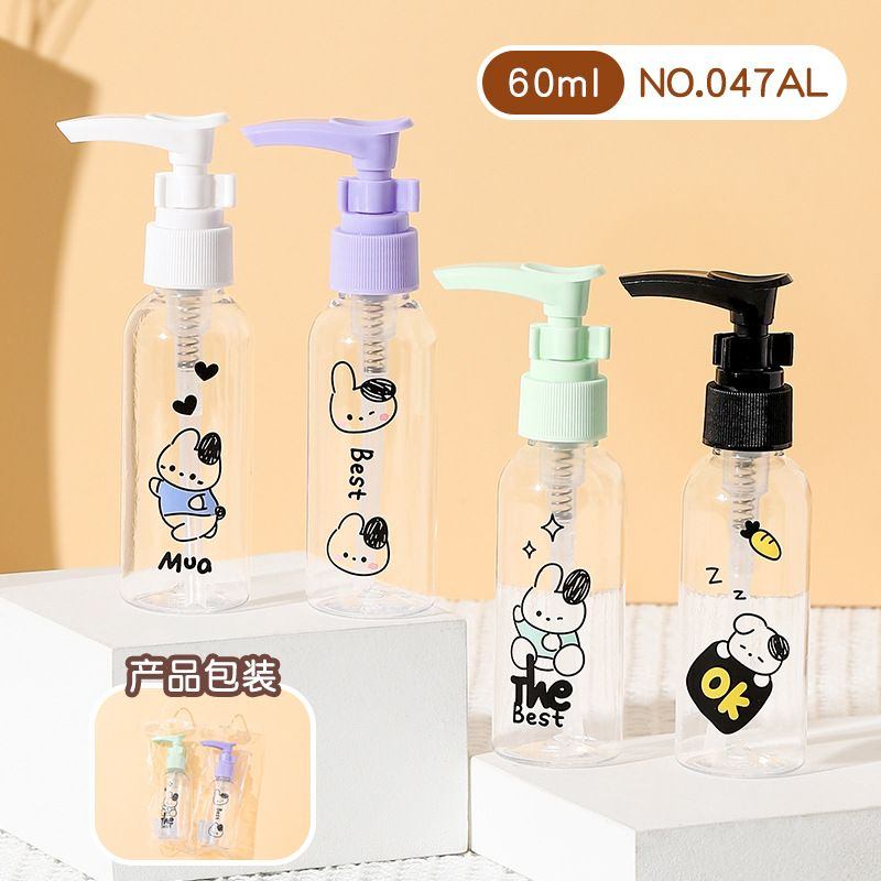 Lọ chiết nhựa Thỏ tai đen (dạng pump)(60ml)