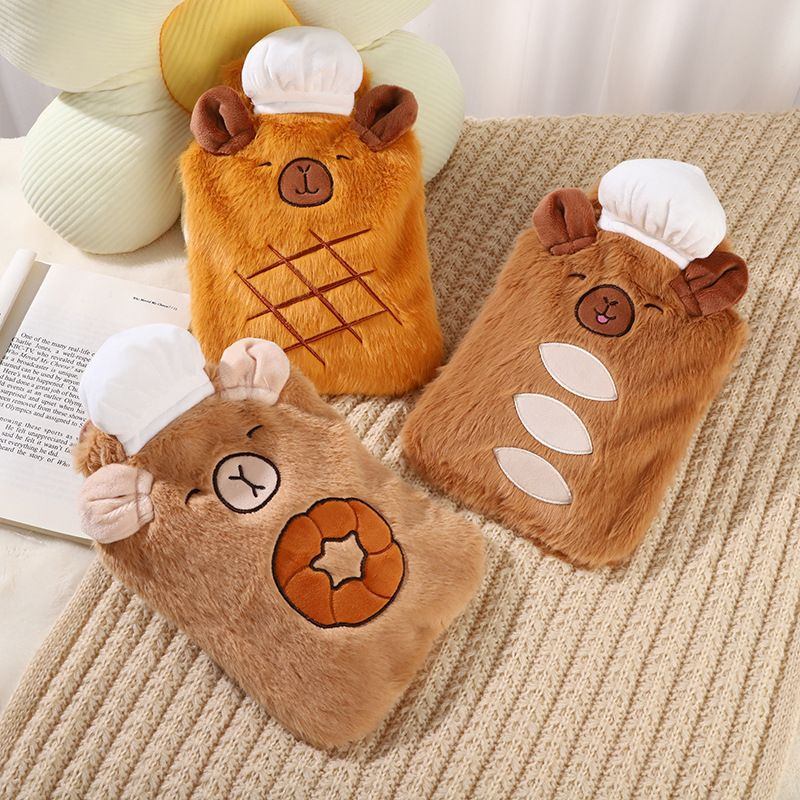 Túi chườm lông mịn Capybara đầu bếp (1000ml)