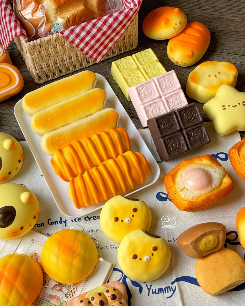 Squishy bánh vuông 4 ô