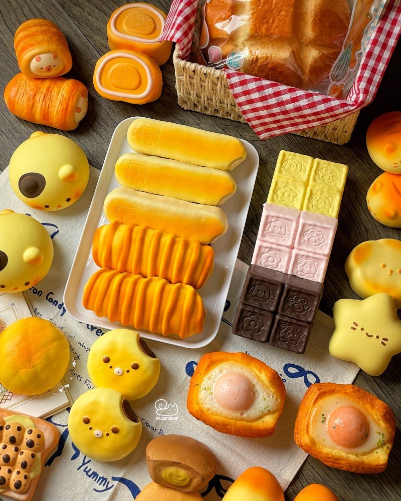 Squishy bánh vuông 4 ô