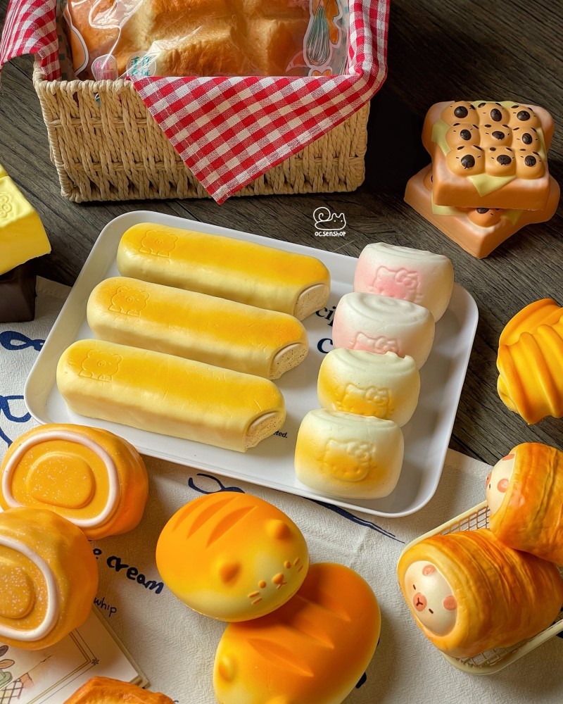 Squishy thanh bánh kem sữa gấu