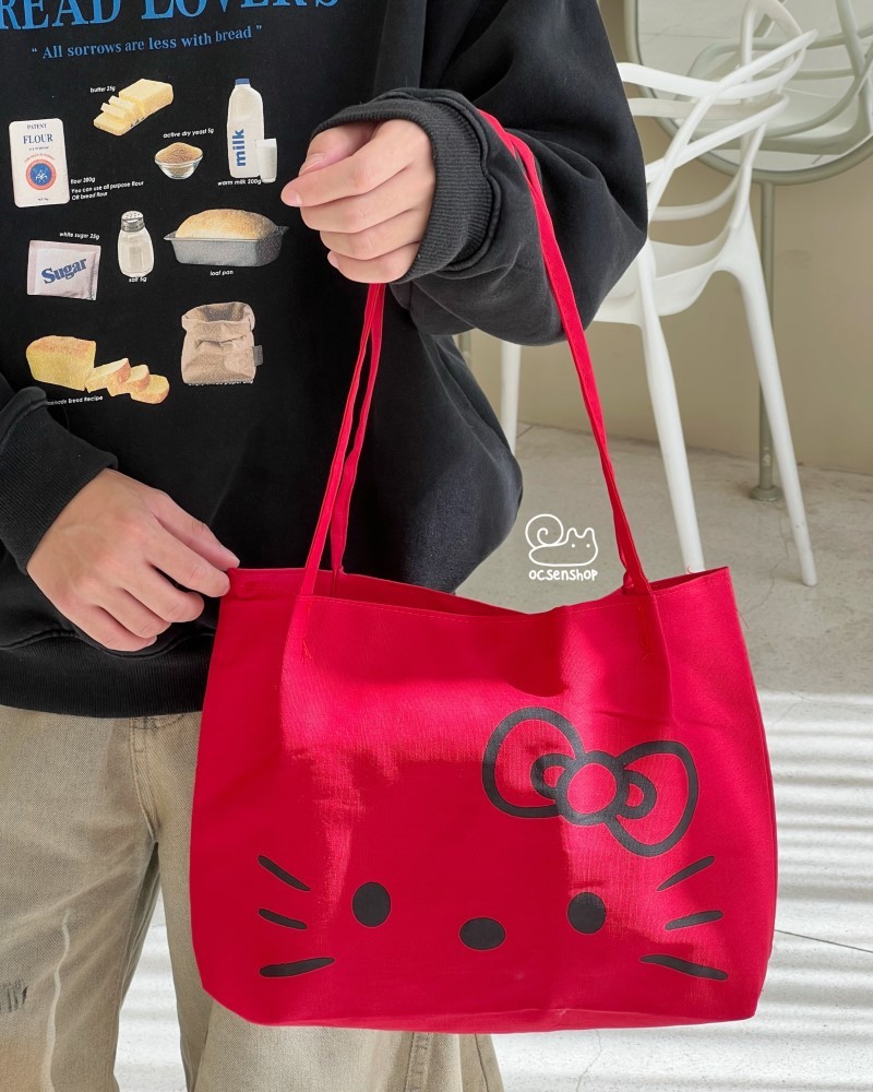 Totebag mặt Hello Kitty