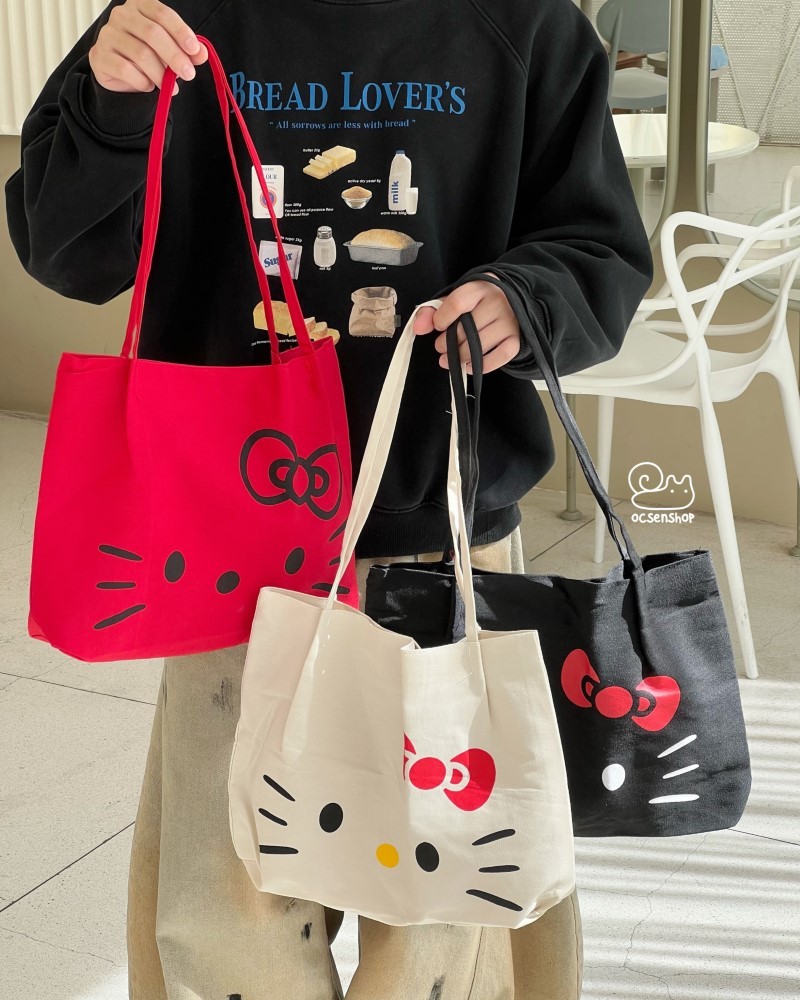 Totebag mặt Hello Kitty