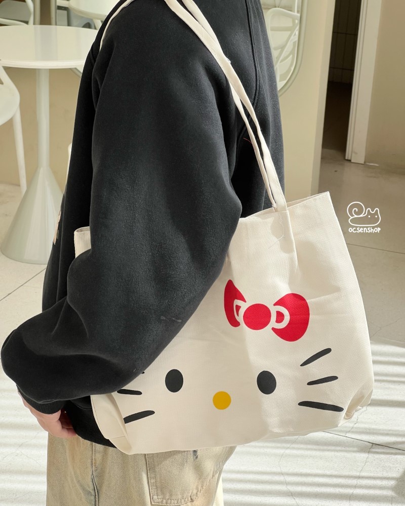Totebag mặt Hello Kitty