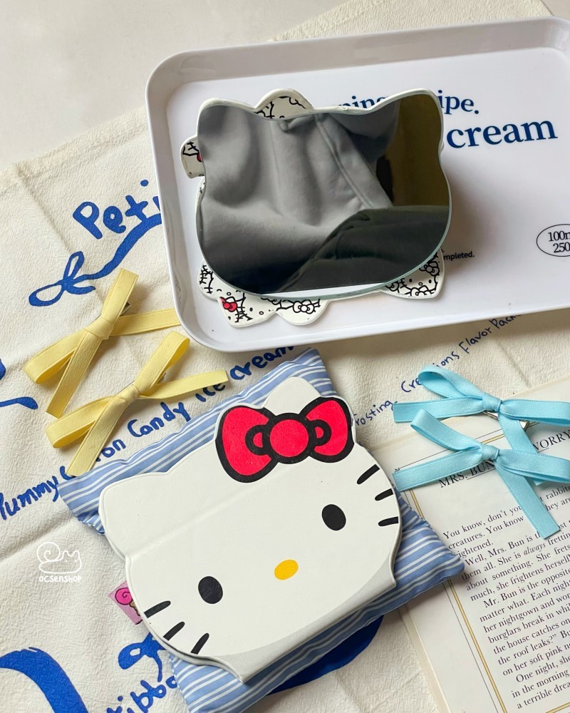 Gương gập to mặt Hello Kitty