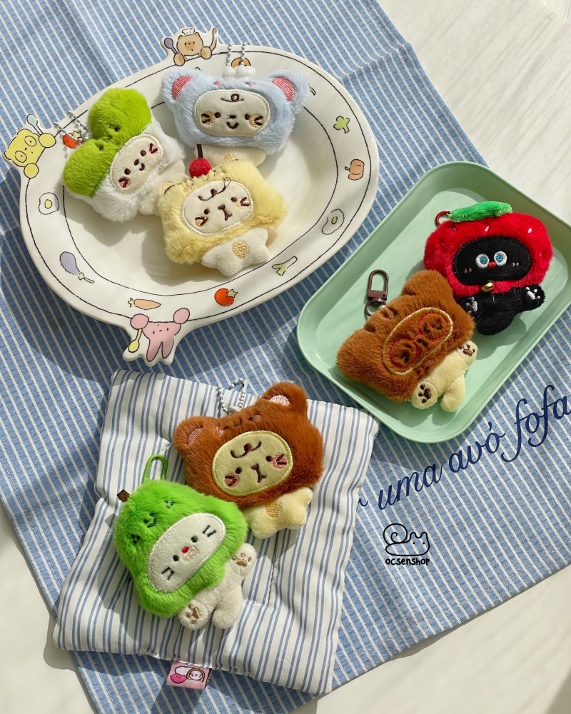 Móc khóa bông Mèo cosplay (8,5cm)