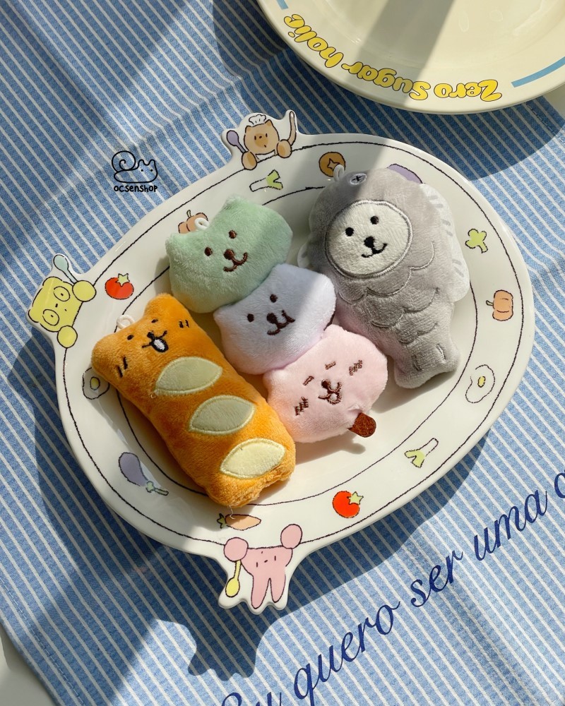 Móc khóa bông Đồ ăn emoji 35k