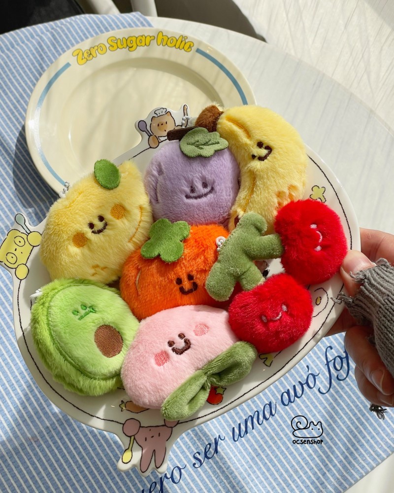 Móc khóa bông Trái cây emoji