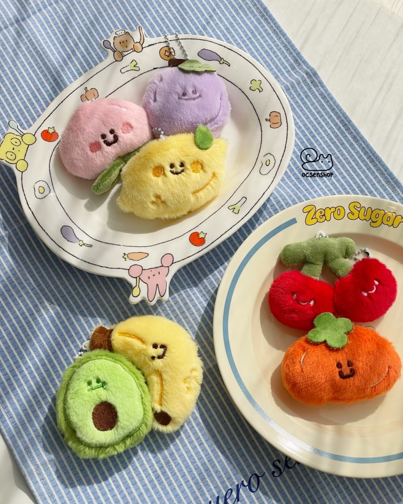 Móc khóa bông Trái cây emoji