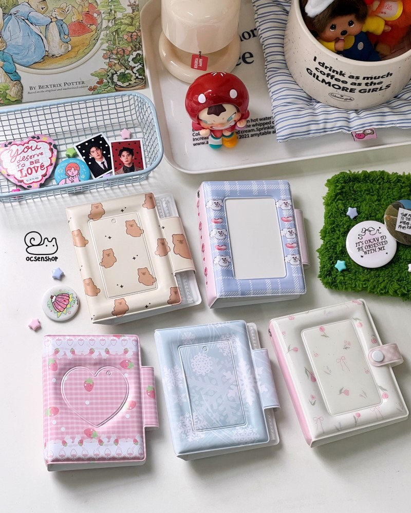 Collect book gập 3 cúc bấm