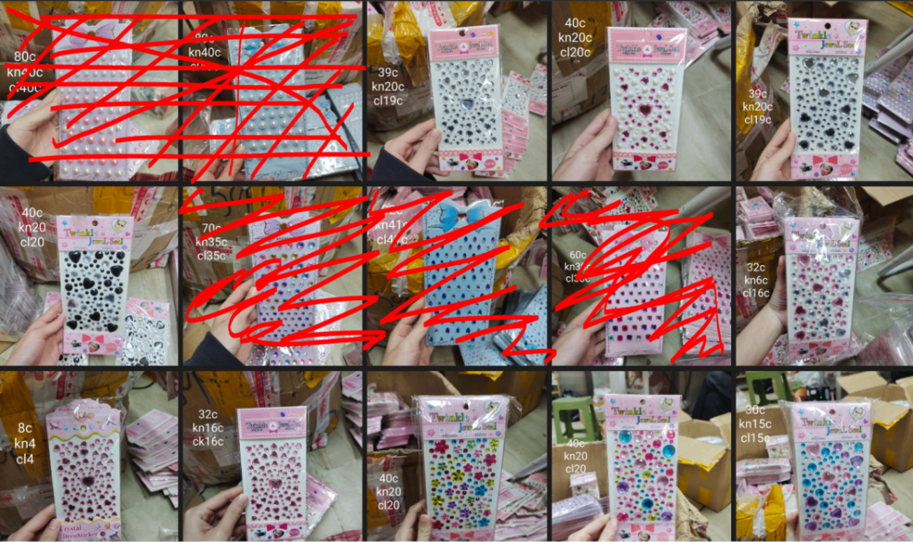 Sticker nổi 3D nhiều hình 20k (1 tấm)