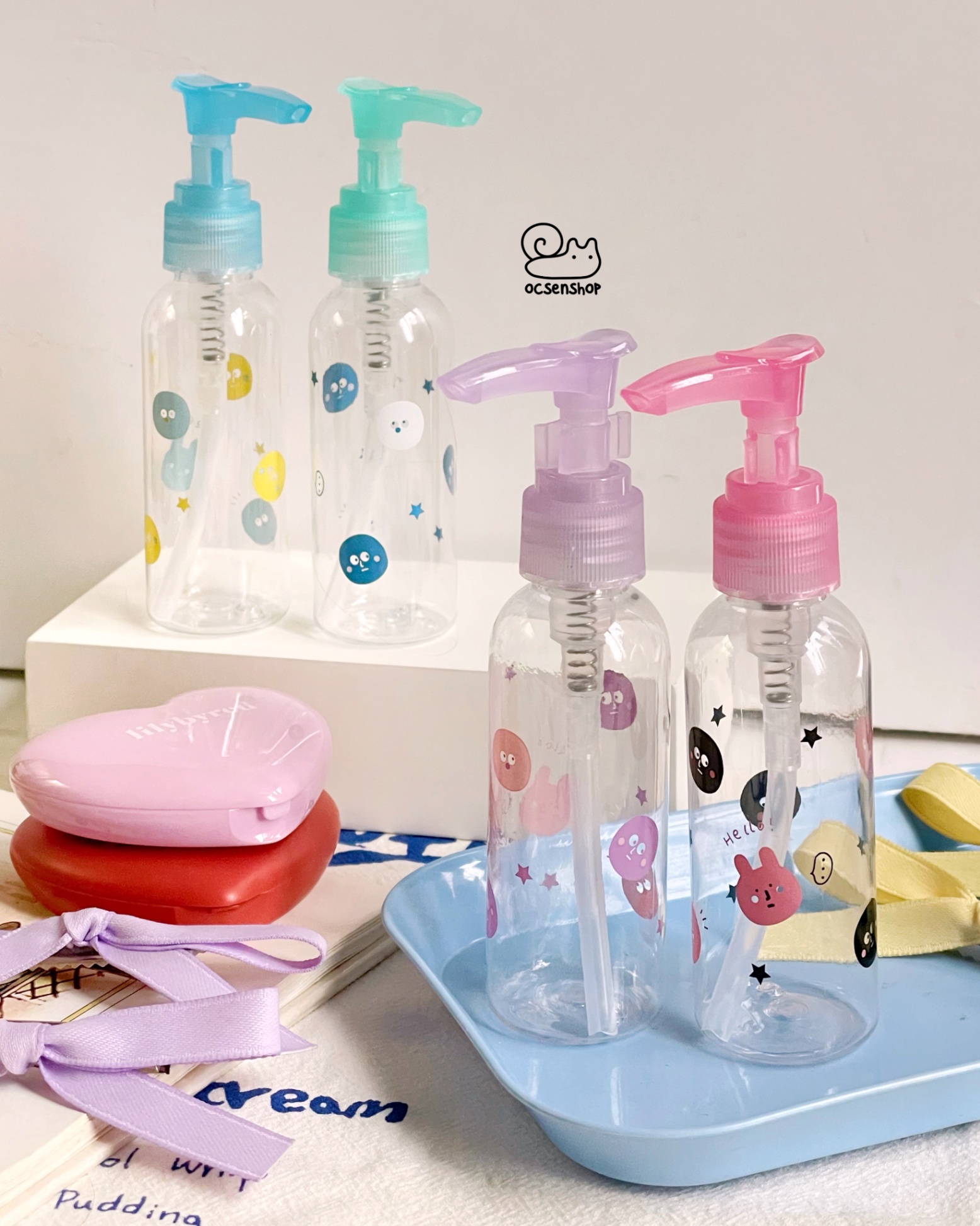 Lọ chiết nhựa mặt thỏ (dạng pump)(60ml)