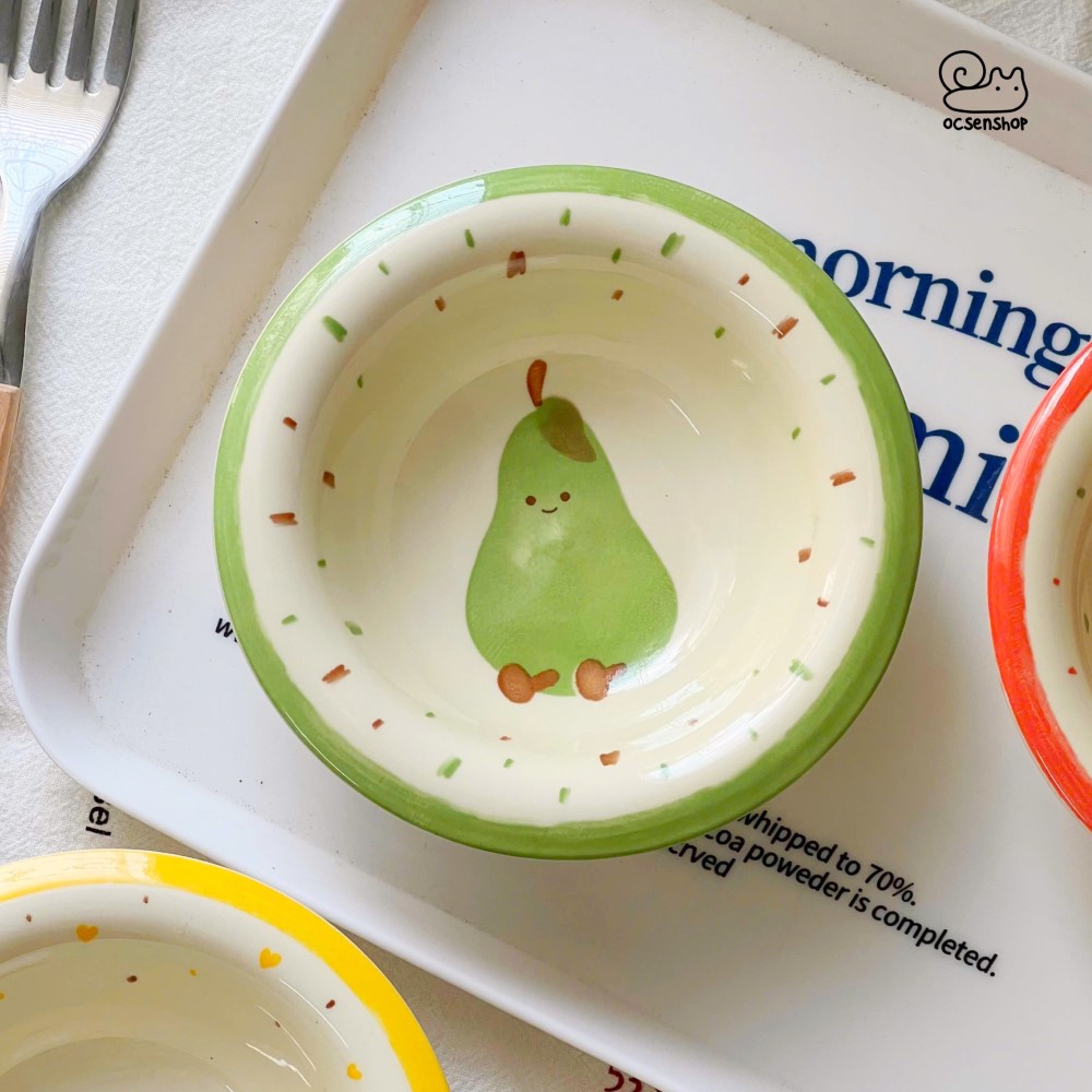 Bát sứ đựng gia vị Đồ ăn nền họa tiết
