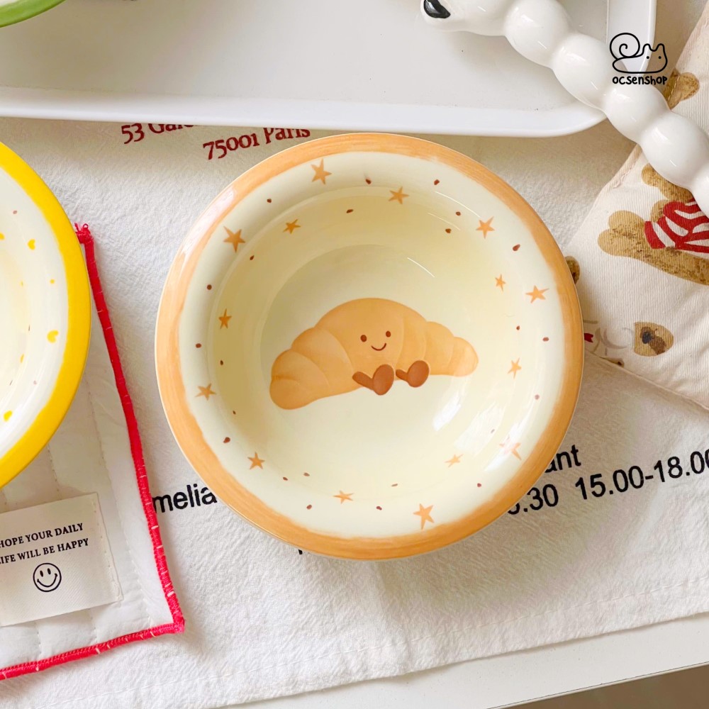 Bát sứ đựng gia vị Đồ ăn nền họa tiết