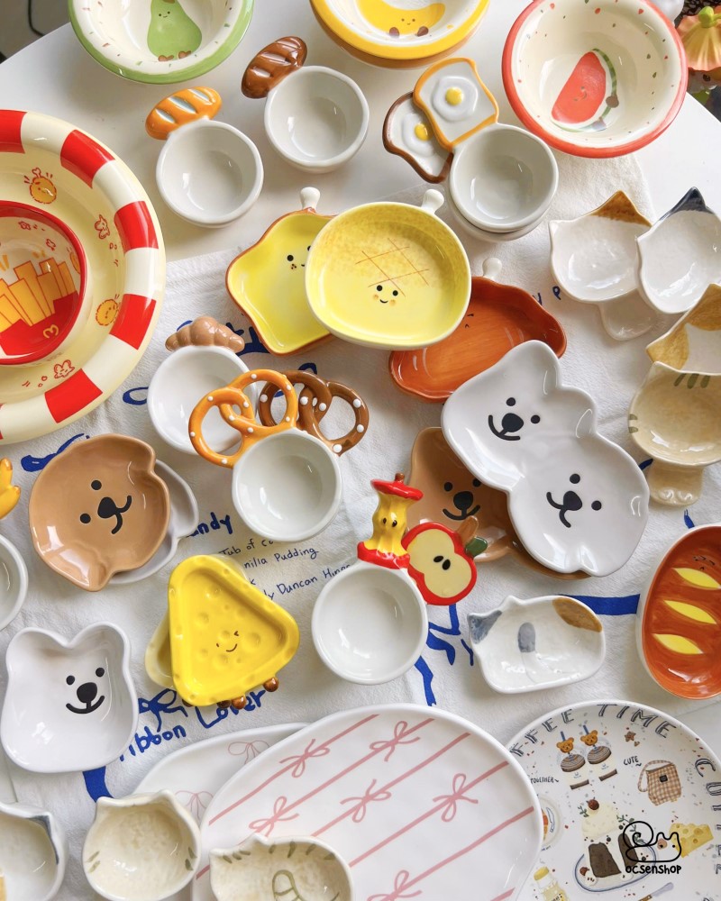 Bát sứ đựng gia vị quai cầm bánh