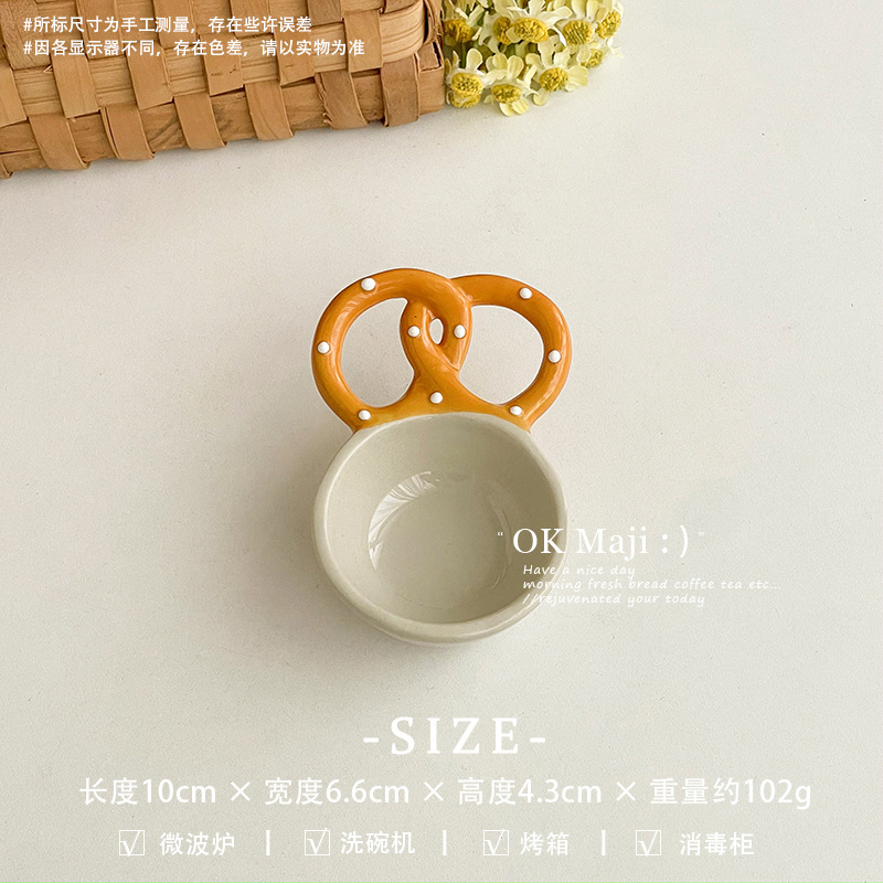 Bát sứ đựng gia vị quai cầm bánh