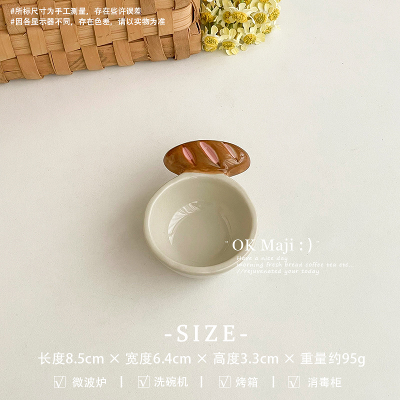 Bát sứ đựng gia vị quai cầm bánh
