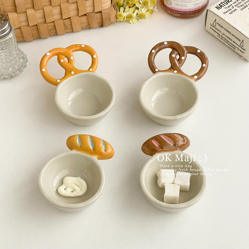 Bát sứ đựng gia vị quai cầm bánh