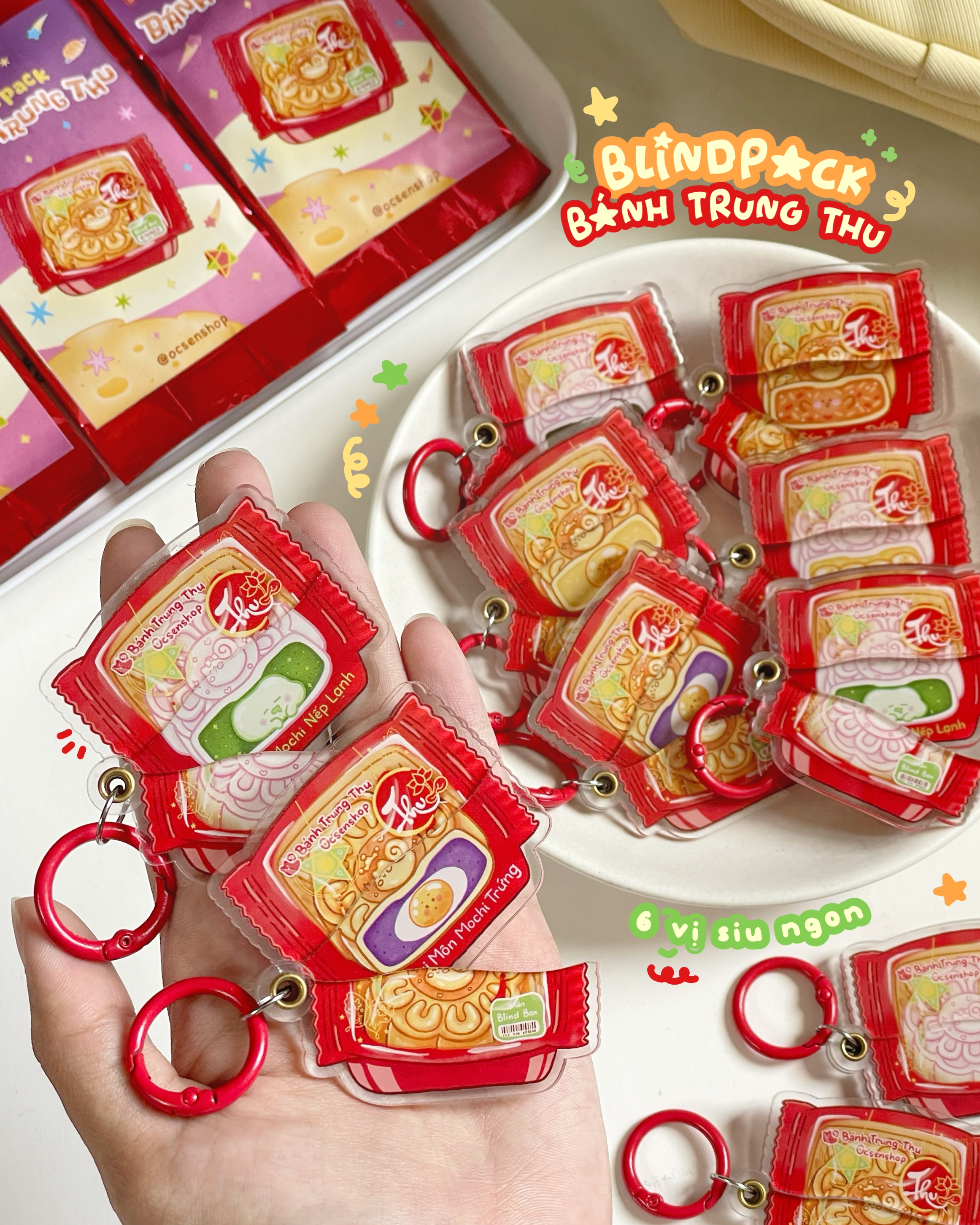 Blindpack Móc khoá bánh trung thu