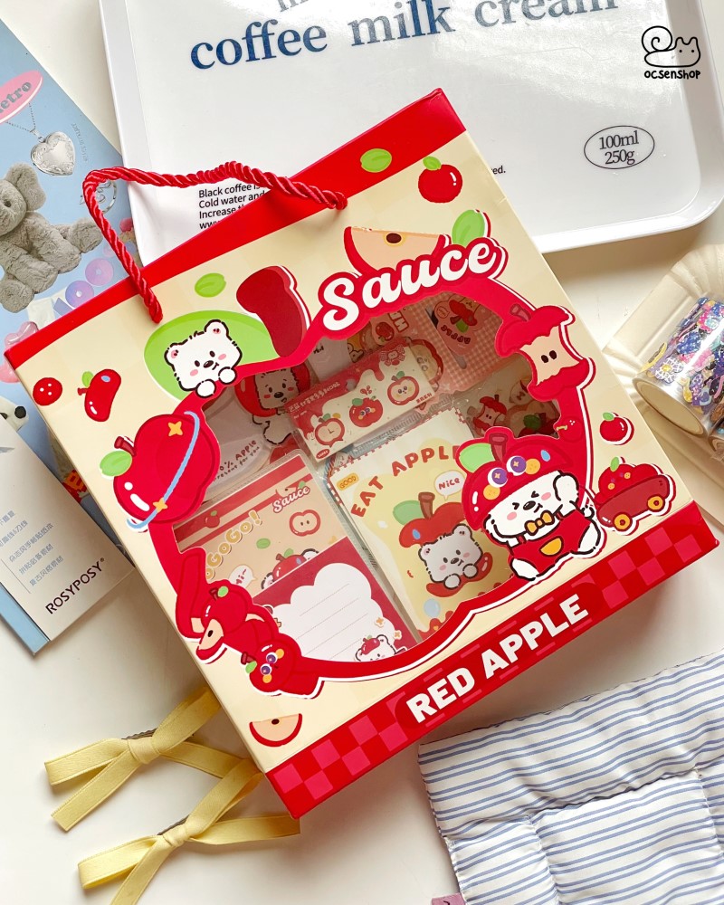 Bộ đồ dùng học tập Red apple (21x22,5cm)(10 món)