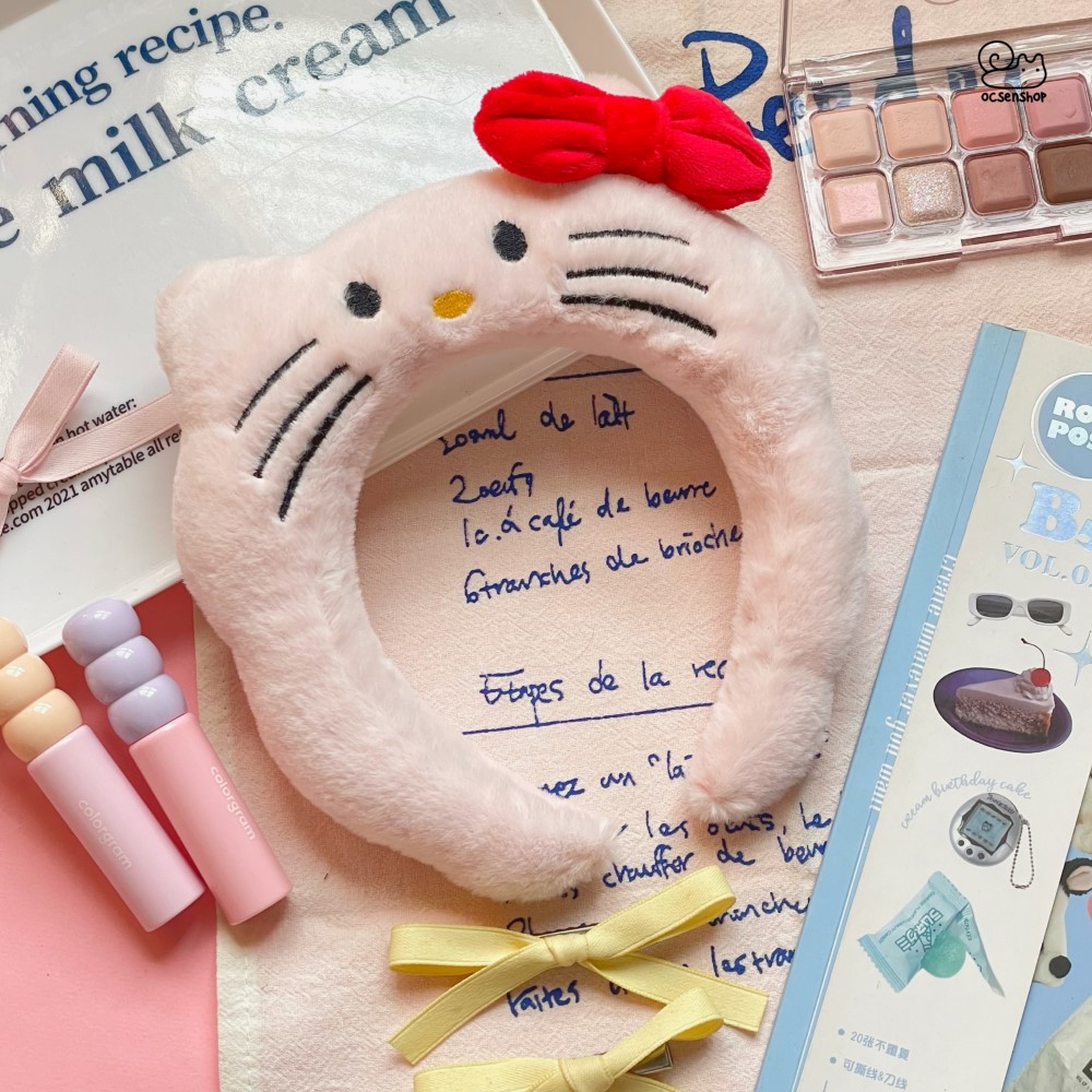 Bờm bông bản to Hello Kitty
