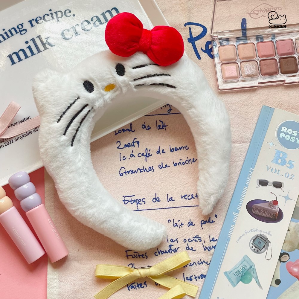 Bờm bông bản to Hello Kitty