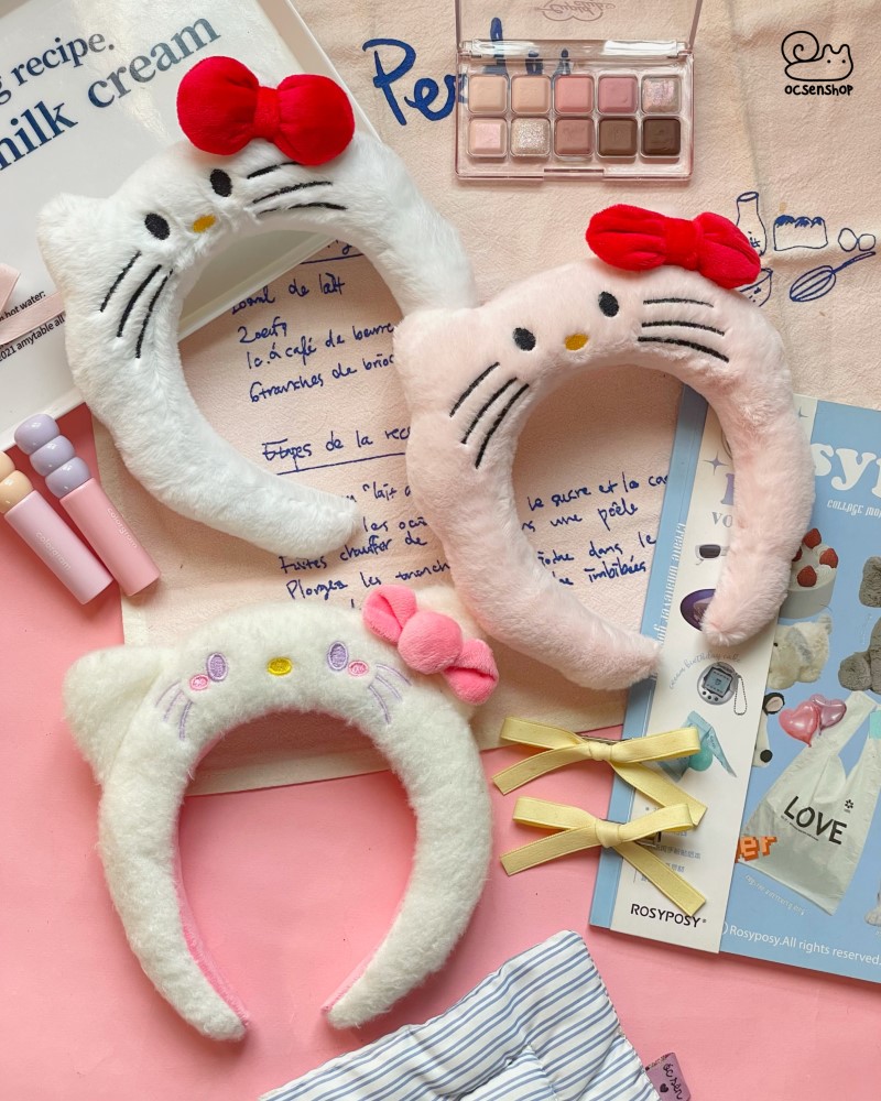 Bờm bông bản to Hello Kitty