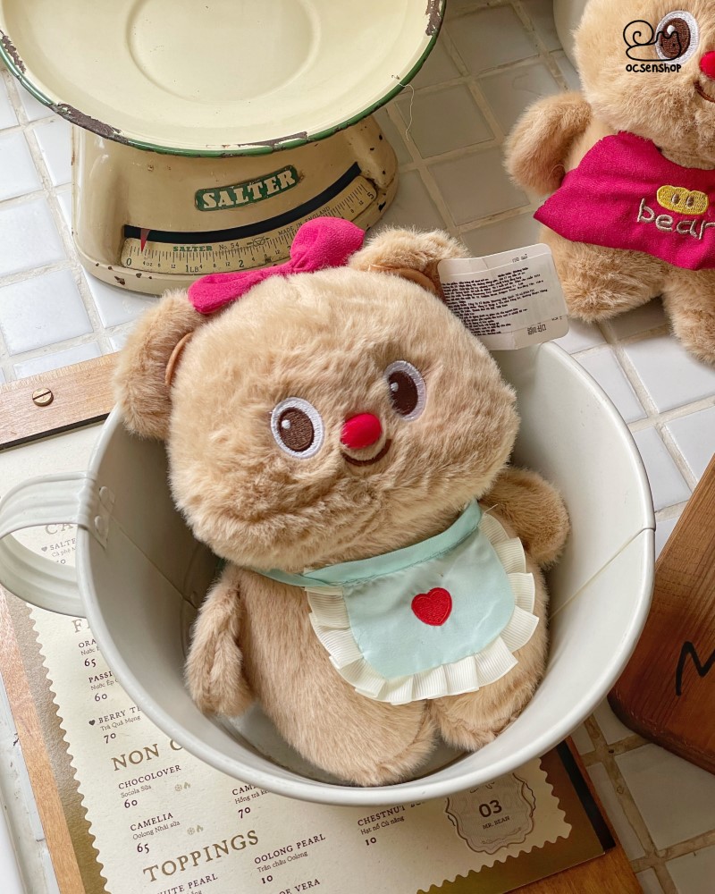 Butter bear bông đeo yếm (25cm)