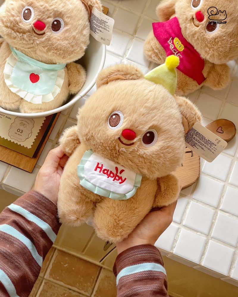Butter bear bông đeo yếm (25cm)