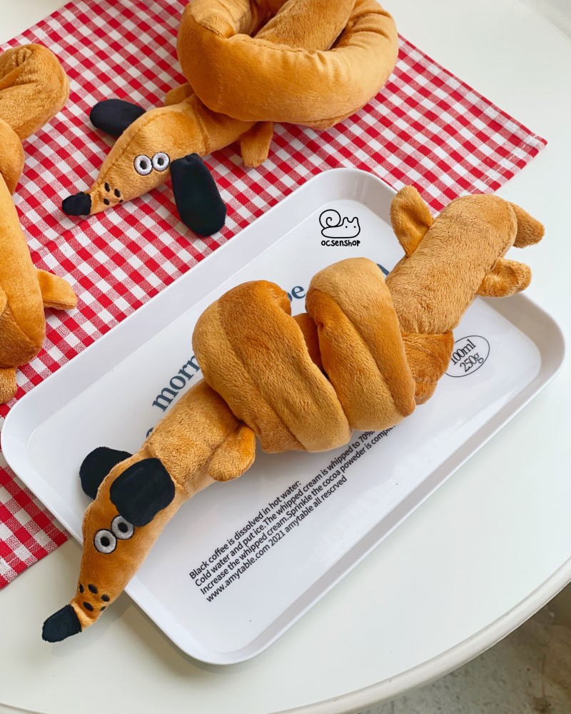 Cún xúc xích bông (100cm)(có tiếng)