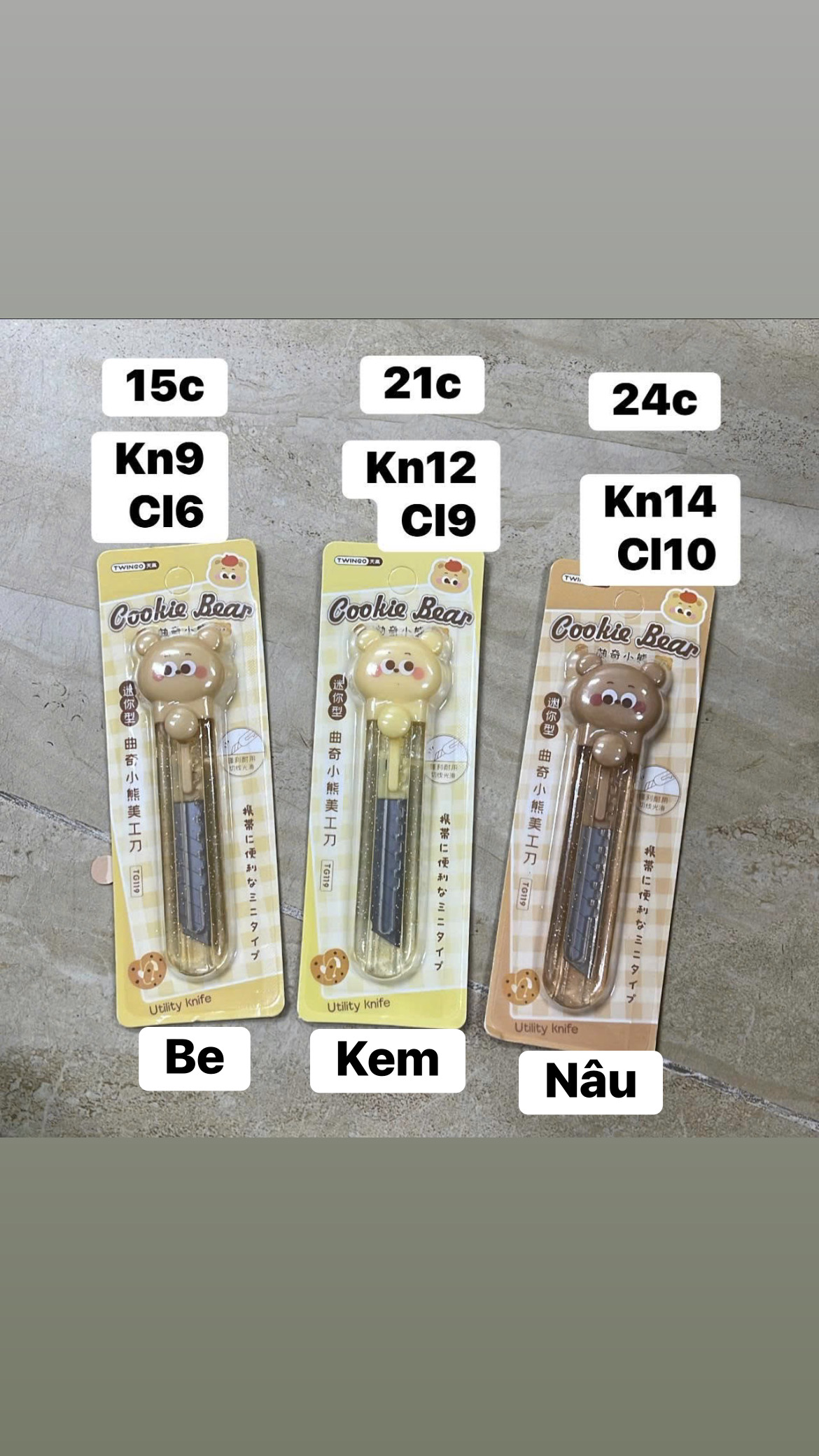Dao rọc giấy Cookie Bear