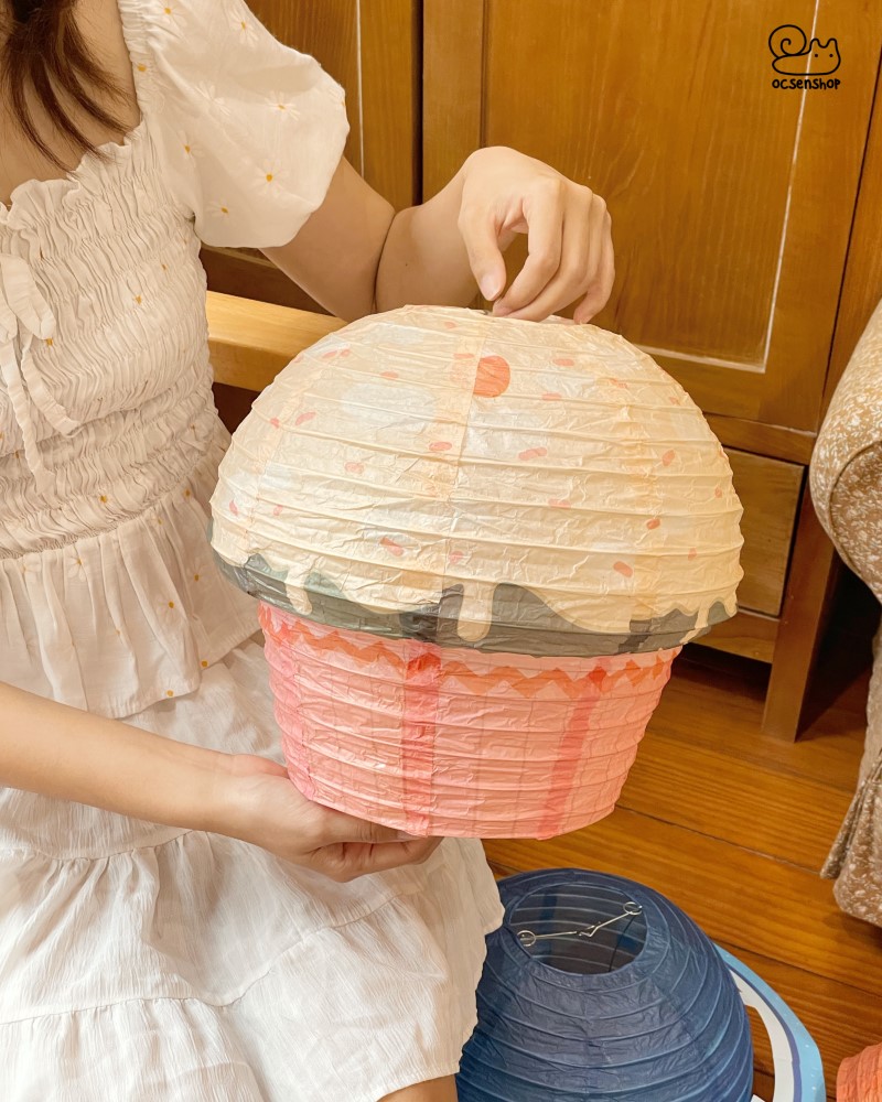 Đèn lồng giấy Cupcake