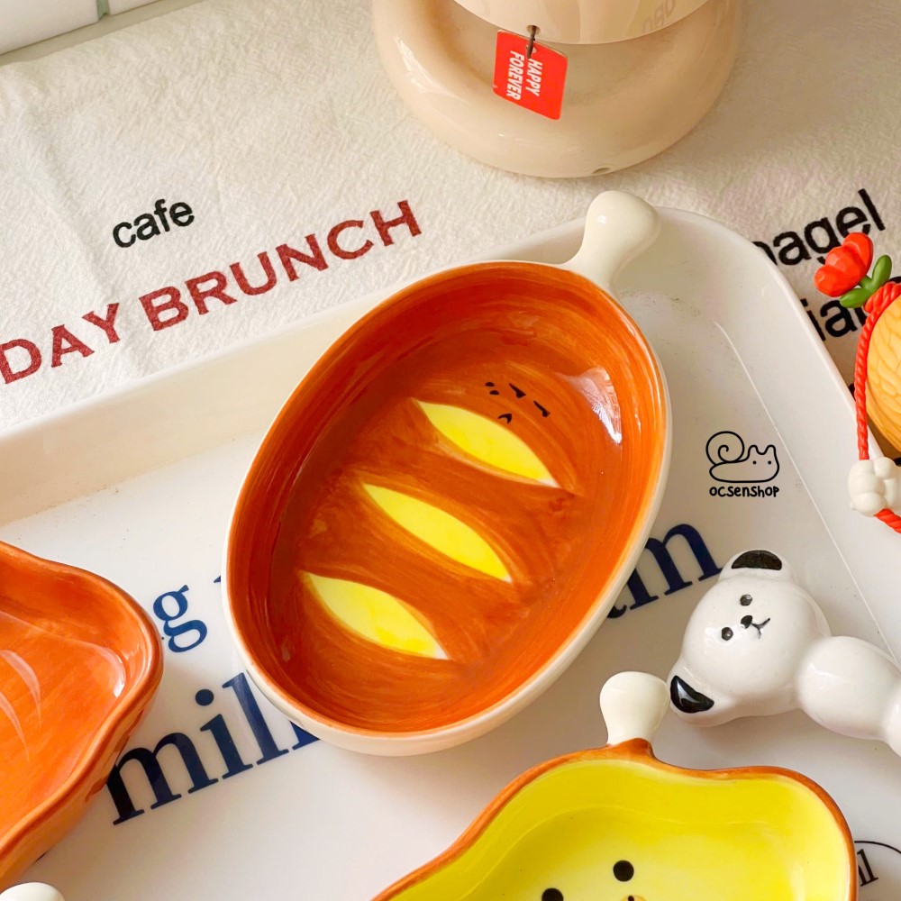Đĩa sứ đựng gia vị hình bánh Ok Maji