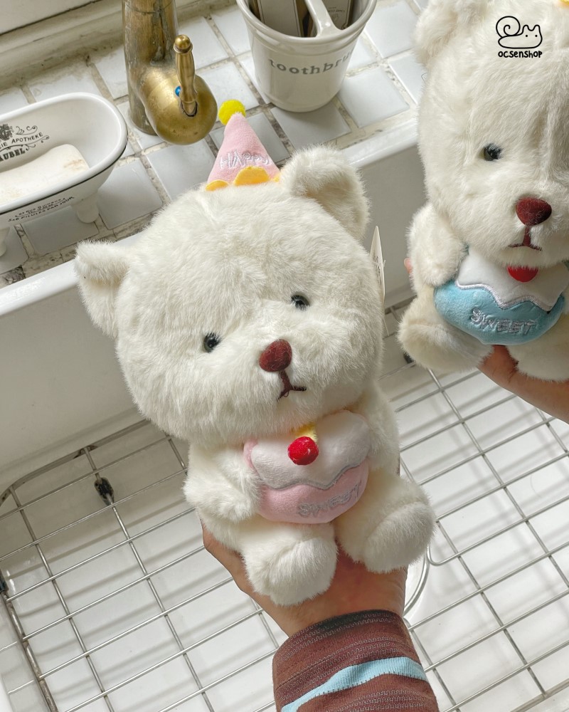 Gấu bông đội mũ Happy (25cm)