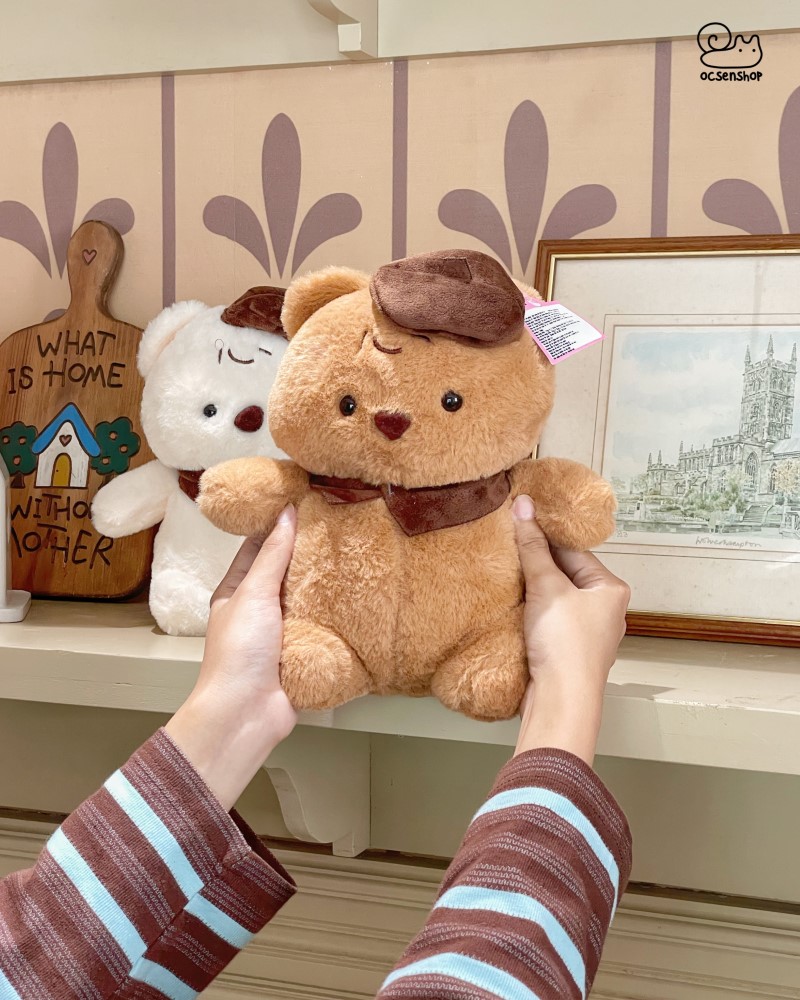 Gấu bông đội mũ nồi (23cm)