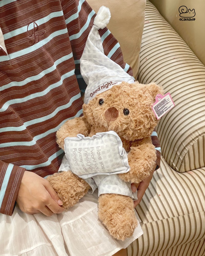 Gấu bông mặc đồ ngủ ôm gối (40cm)