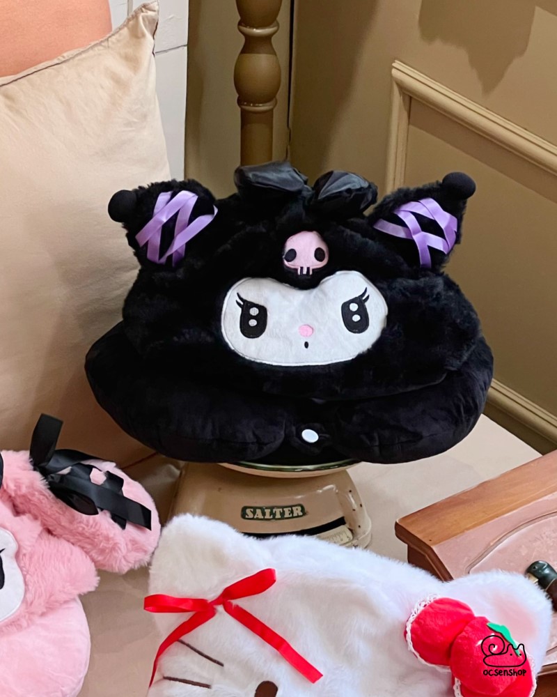 Gối kê cổ kèm mũ Sanrio đính nơ